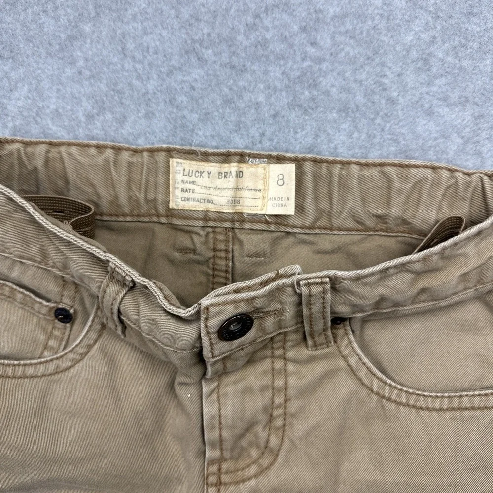 Lucky Brand Boys Khaki Jeans Size 8 - Picture 4 of 6